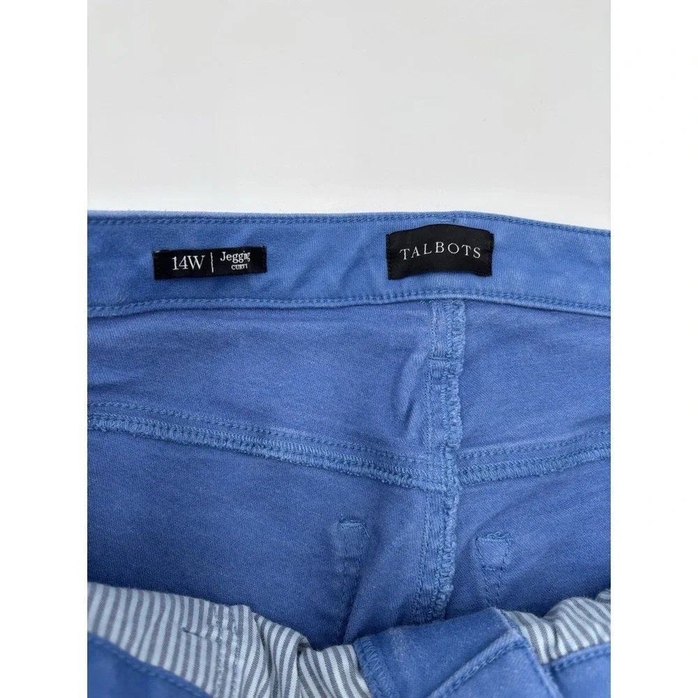 Talbots Jegging Curvy 14W Blue Stretch Skinny Ankle Jeans Plus Size 28.5 Inseam